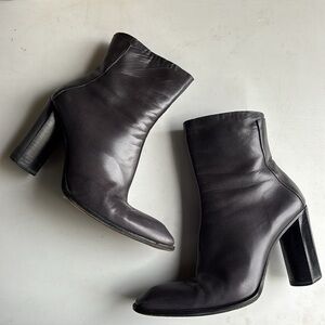 Costume National Elegant Charcoal gray  Ankle Boots 38.5